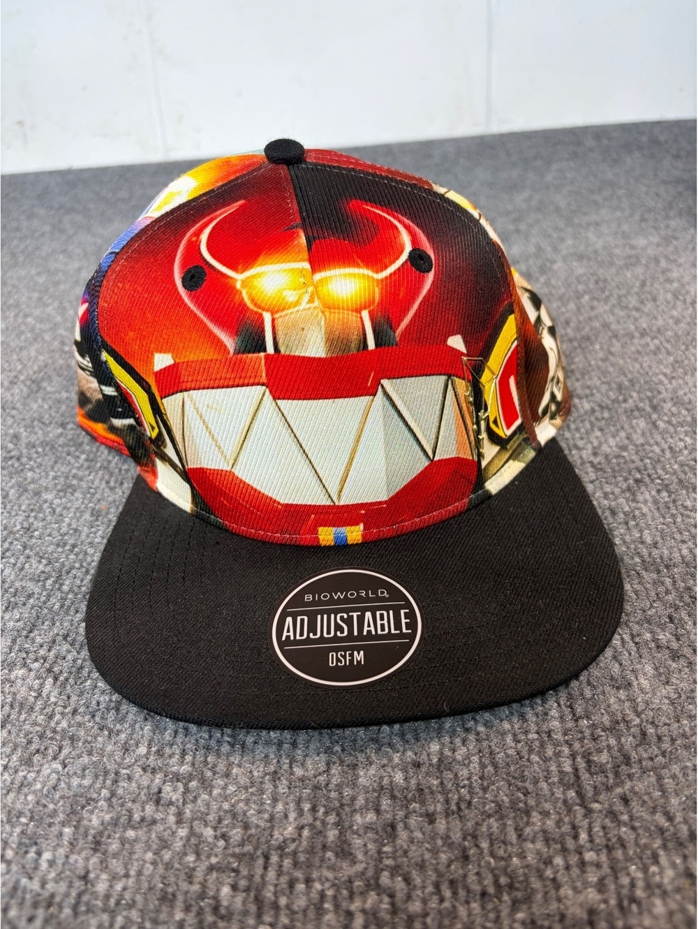 Bioworld Adult Might Morphin Power Rangers Snapback Hat OSFM Red Adjustable